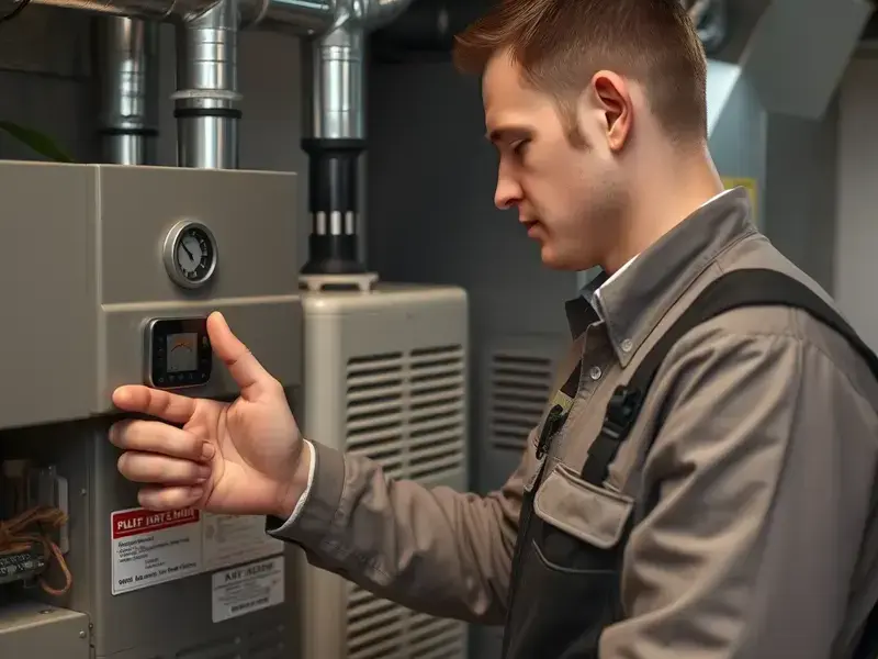 Annual furnace maintenance in Shawnee