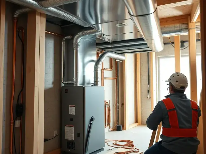 New construction furnace installation
